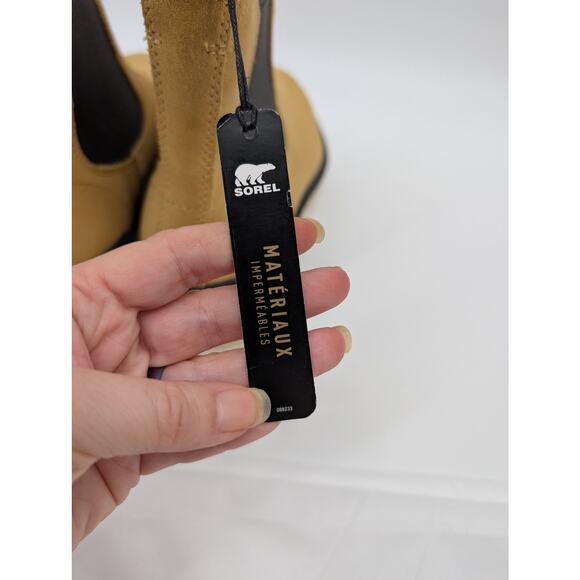 Sorel Women's Hi-Line Chelsea Waterproof Suede Geo Yellow Size 10 - Picture 5 of 9